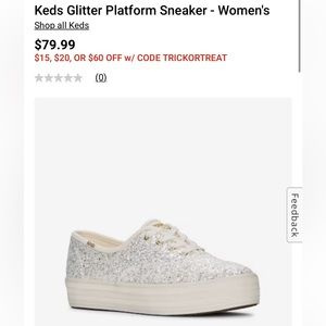 Kate Spade glitter platform Keds